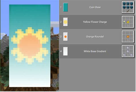 sun banner minecraft|sunrise banner minecraft.